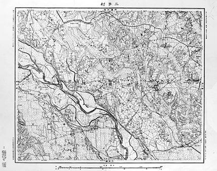 ２万分の1地形図　二子村（品川及横浜近傍第三号）