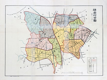 東京府荏原郡碑衾村勢一覧　碑衾村全図イメージ　別ウィンドウで画像が表示されます